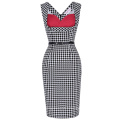 Belle Poque Femmes Sexy Polka Dot 50s 60s Rockabilly Dress Formal Party Business Pencil Dress BP000122-1